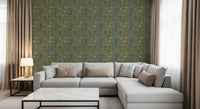 Vintage Chinoiserie Pomegranate Floral Wallpaper