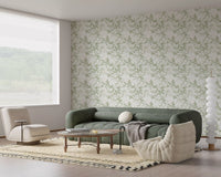 Whispering Sage Leaves & Blush Berries Wallpaper⁠