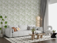 Whispering Sage Leaves & Blush Berries Wallpaper⁠