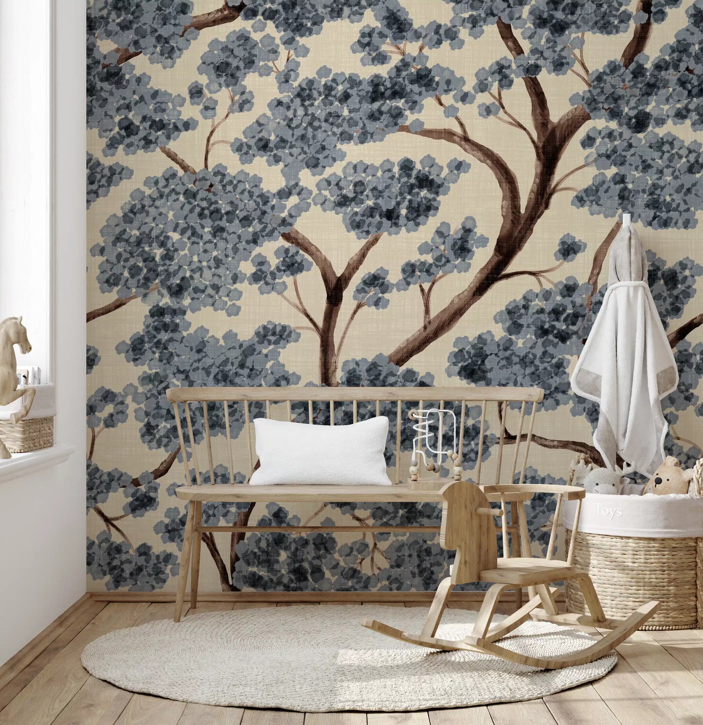 Never Ending Trailing Tree - Winter Wall Mural