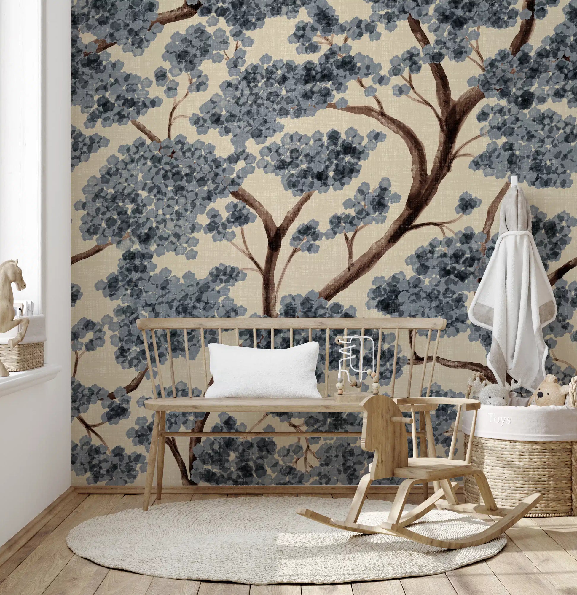 Never Ending Trailing Tree - Winter Wall Mural