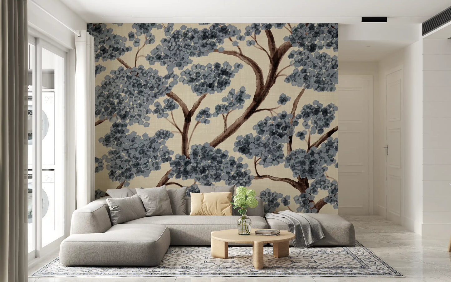 Never Ending Trailing Tree - Winter Wall Mural