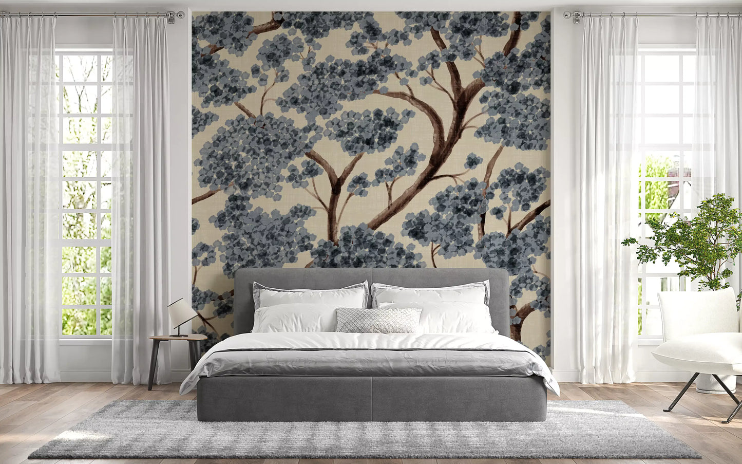 Never Ending Trailing Tree - Winter Wall Mural