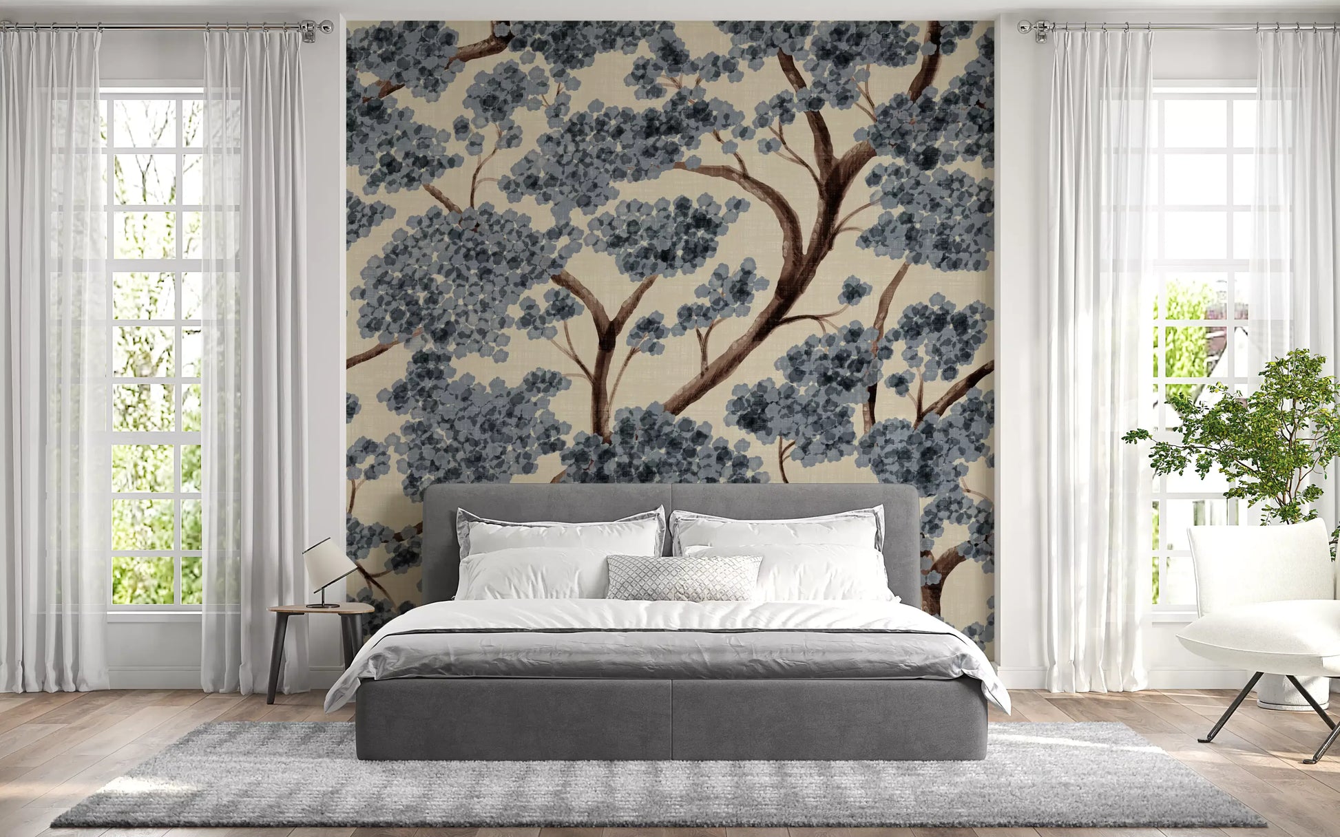 Never Ending Trailing Tree - Winter Wall Mural