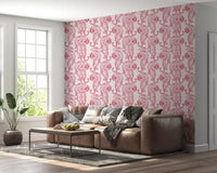 Chic Blush Tiger Motif Wallpaper Wallpaper⁠