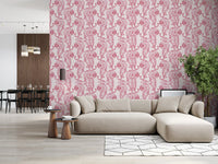 Chic Blush Tiger Motif Wallpaper Wallpaper⁠