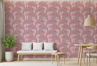 Pink Chinoiserie Tiger Pattern Wallpaper Wallpaper⁠