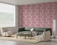 Pink Chinoiserie Tiger Pattern Wallpaper Wallpaper⁠