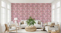 Pink Chinoiserie Tiger Pattern Wallpaper Wallpaper⁠