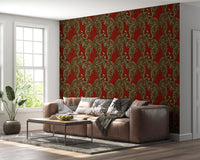 Imperial Crimson Tiger Wall Decor Wallpaper⁠