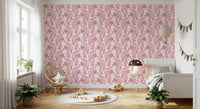 Crimson Tiger Chinoiserie Pattern Wallpaper Wallpaper⁠