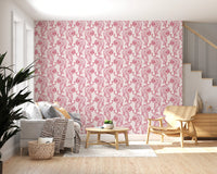 Crimson Tiger Chinoiserie Pattern Wallpaper Wallpaper⁠