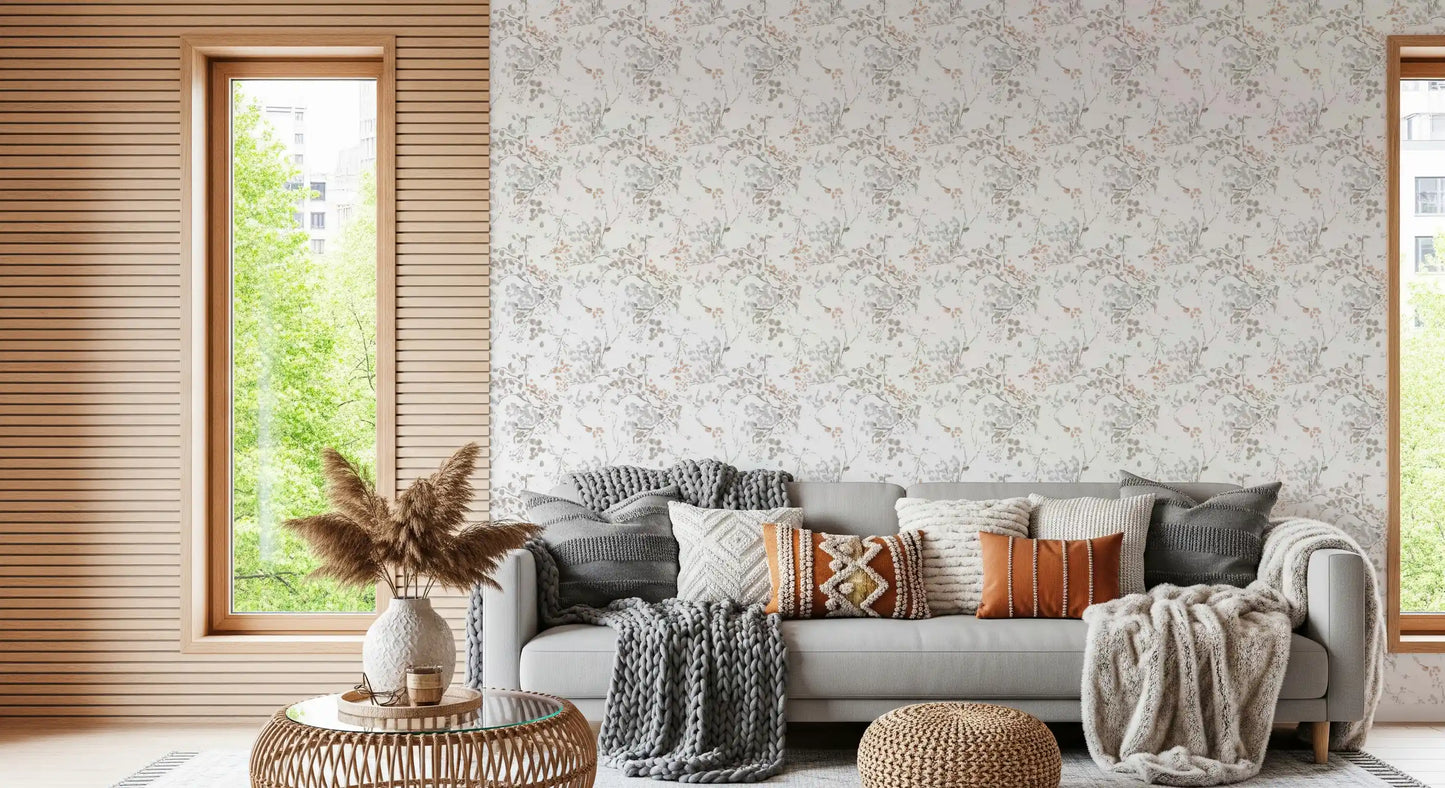 Whispering Pastel Botanicals Wallpaper Wallpaper⁠