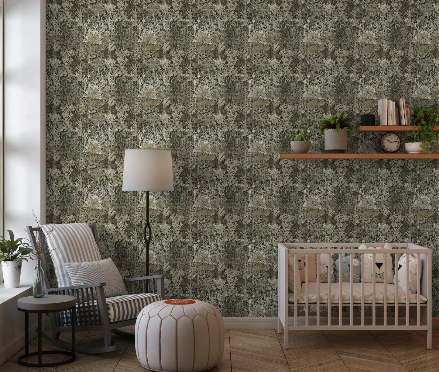 Pixelated Muted Lush Canopy Wallpaper⁠