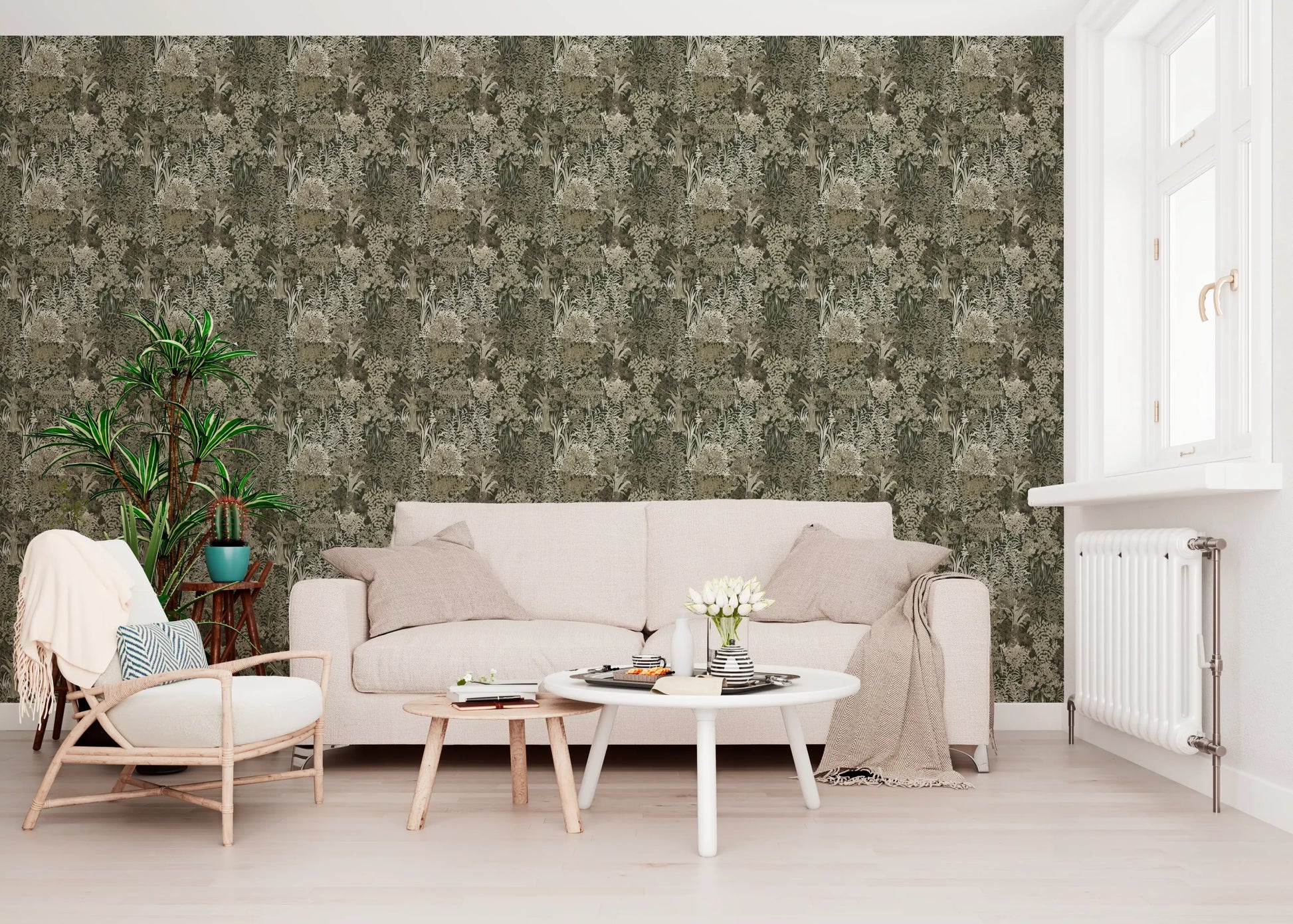 Pixelated Muted Lush Canopy Wallpaper⁠