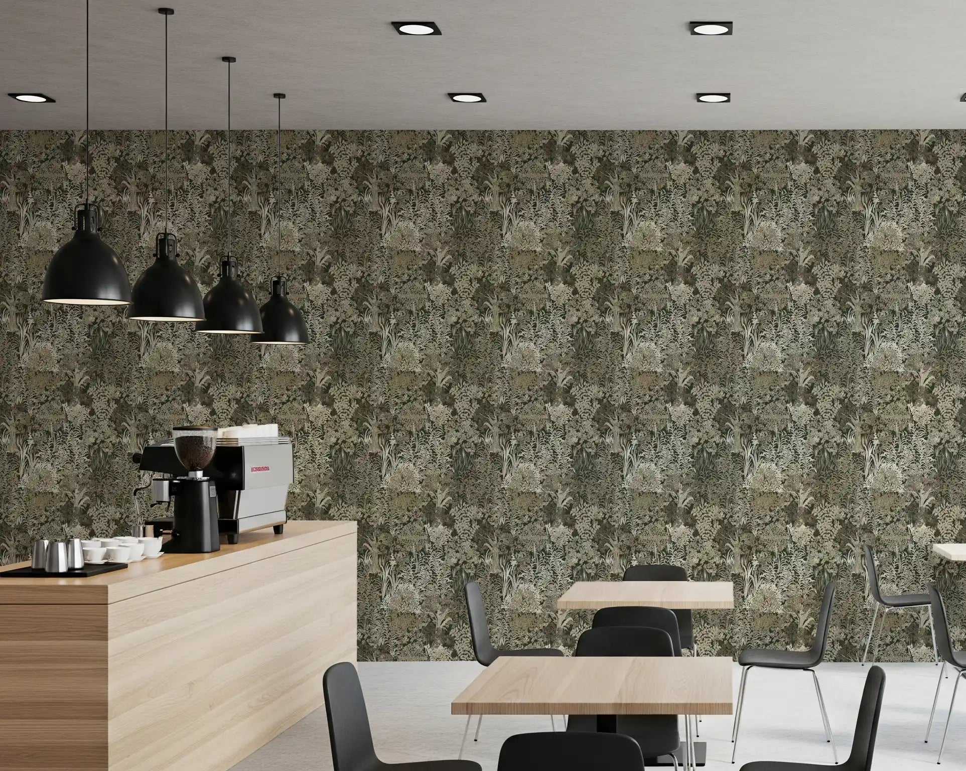 Pixelated Muted Lush Canopy Wallpaper⁠