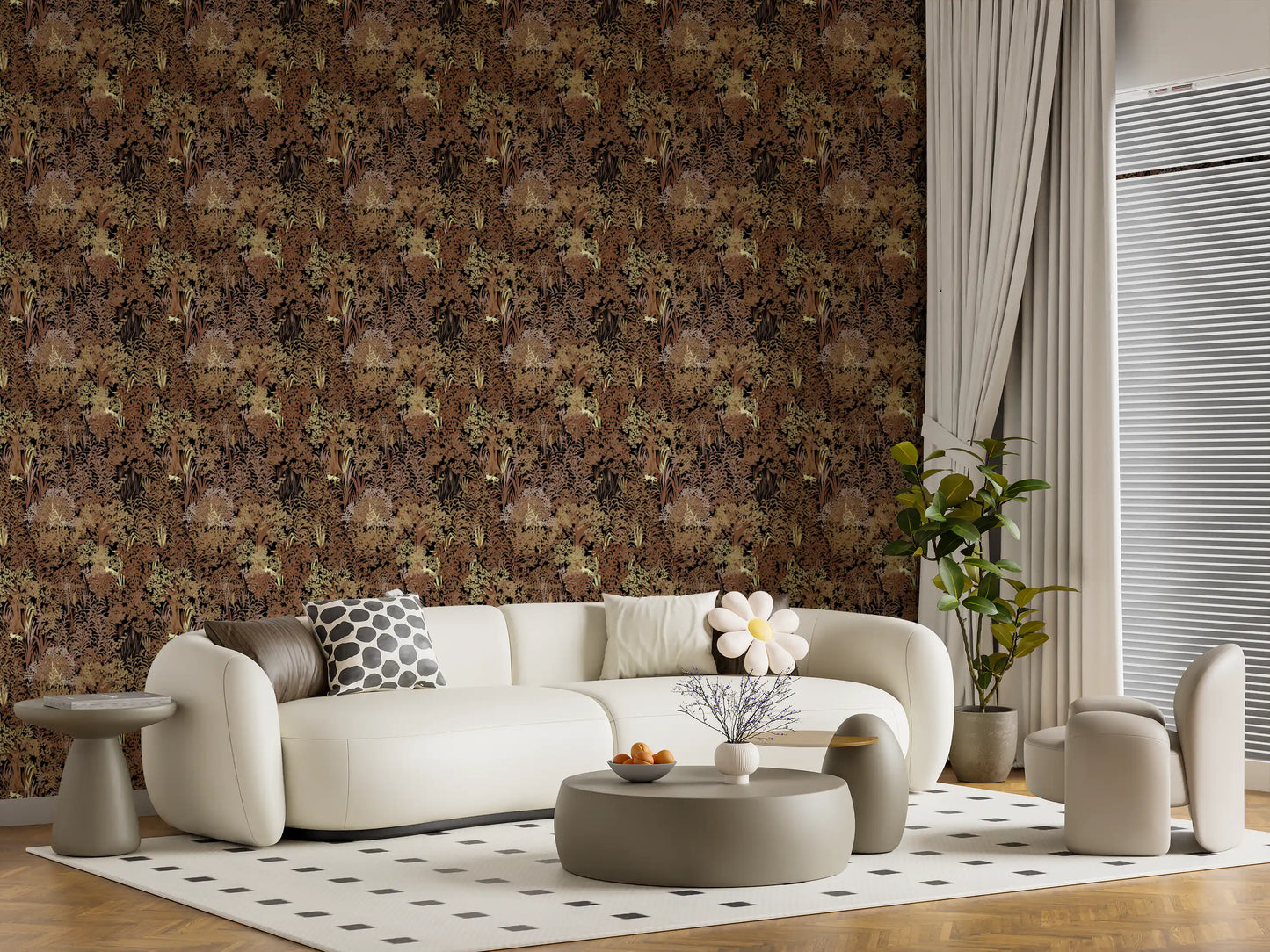 Rustic Thick Jungle Canopy Wallpaper⁠