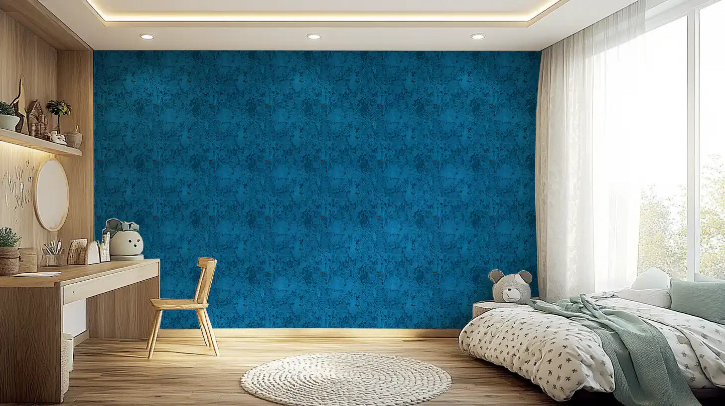 Midnight Blue Enchanted Forest Wallpaper⁠
