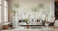 Whispering Palms Watercolor Jungle Mural Wall Mural