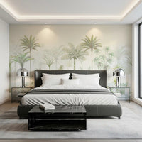 Whispering Palms Watercolor Jungle Mural Wall Mural