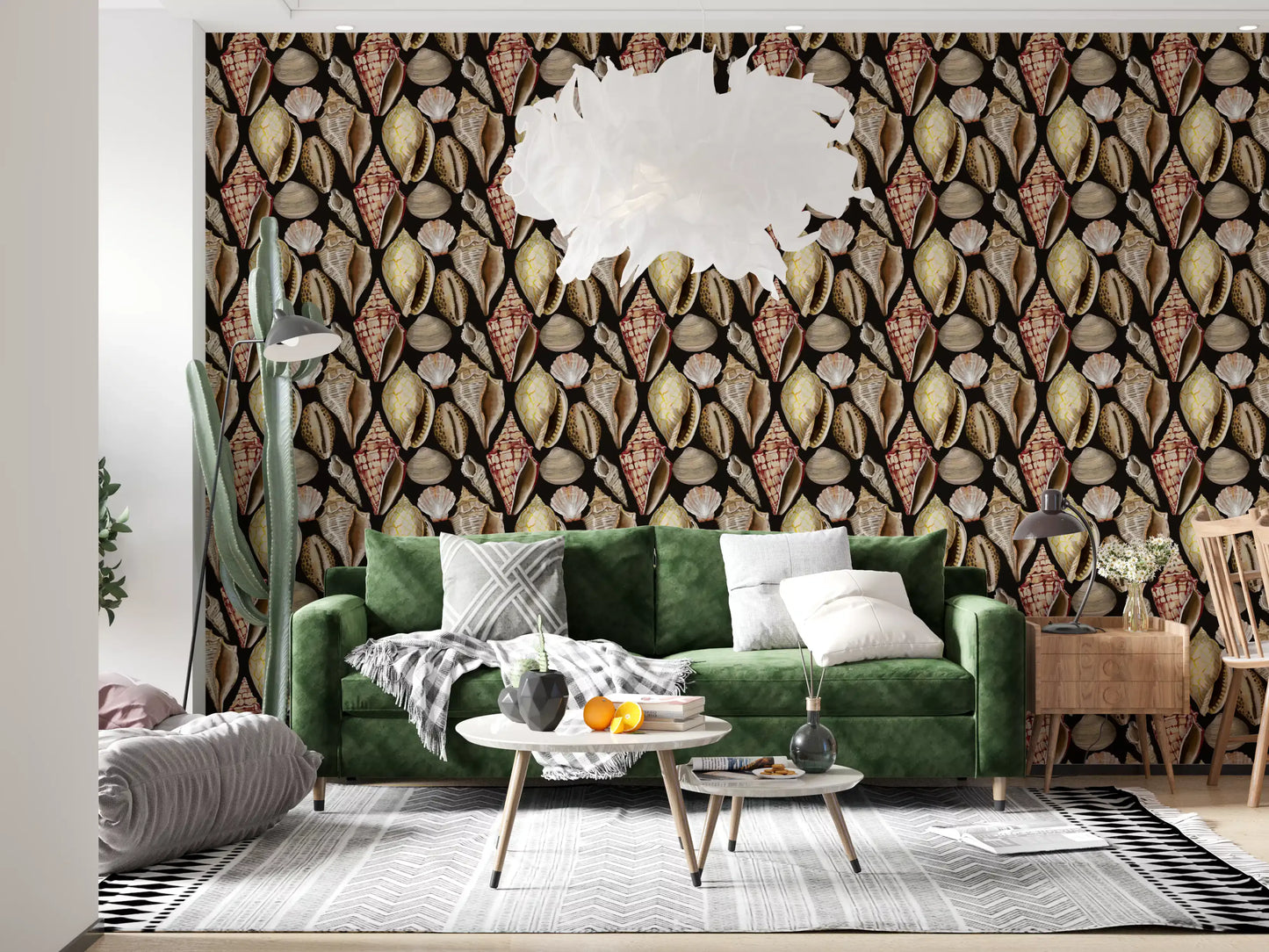 Moody Vintage Seashells Wallpaper Wallpaper⁠