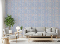 Wavy Stripe and Dainty Wildflower Wallpaper Wallpaper⁠