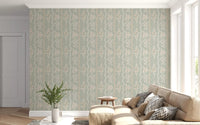 Sweet Sage and Blush Cottage Stripe Wallpaper Wallpaper⁠