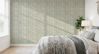 Sweet Sage and Blush Cottage Stripe Wallpaper Wallpaper⁠