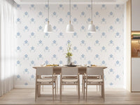 Serene Scandi Blue Blossom Wallpaper Wallpaper⁠