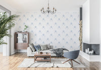Serene Scandi Blue Blossom Wallpaper Wallpaper⁠