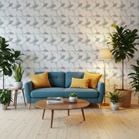Pale Blue Pastel Bloom Floral Wallpaper Wallpaper⁠