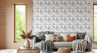 Nordic Blossom Soft Periwinkle Wallpaper Wallpaper⁠