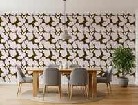 Earthy Olive and Blush Bold Floral Wallpaper Wallpaper⁠
