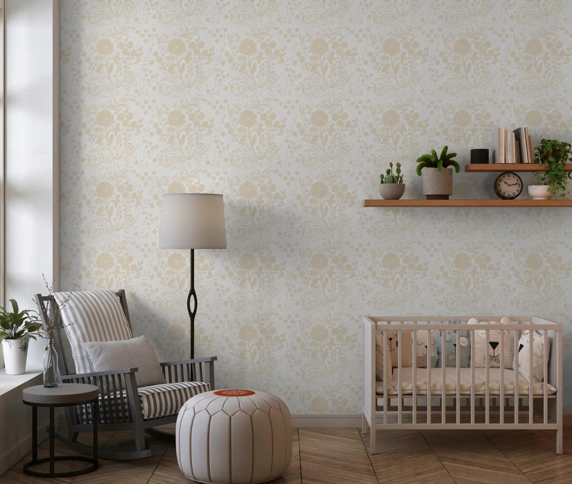Whispering Meadows Vintage Botanical Wallpaper Wallpaper⁠