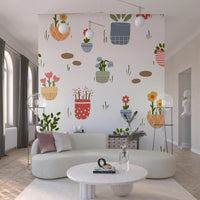 Potted Flower Garden  Wall Mural