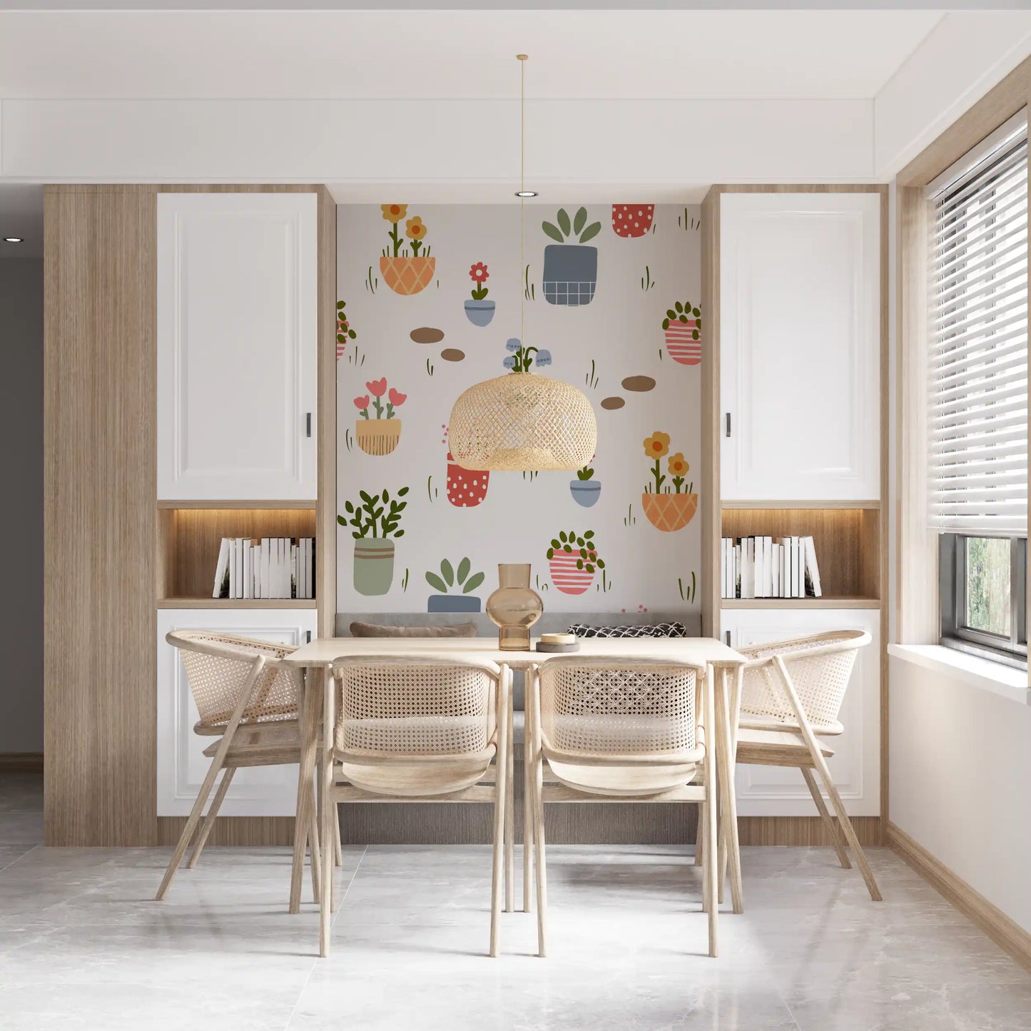 Potted Flower Garden  Wall Mural