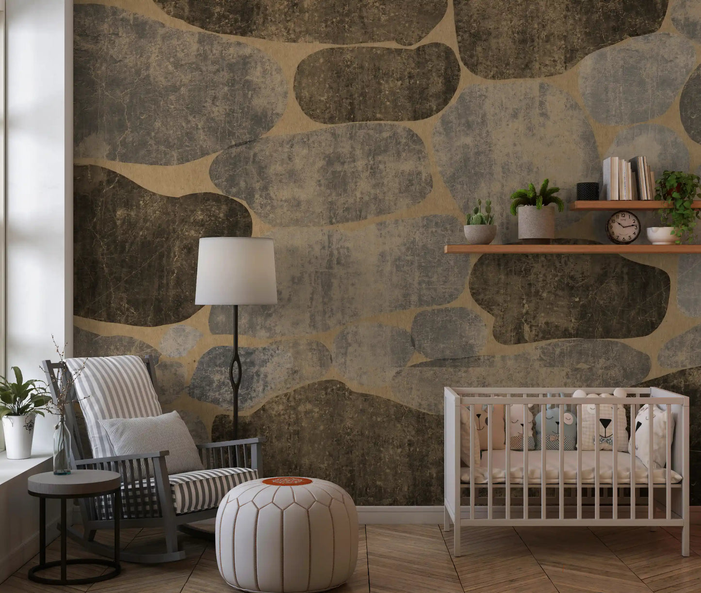 Rustic Earth Cobblestone Stone Wallpaper Wall Mural