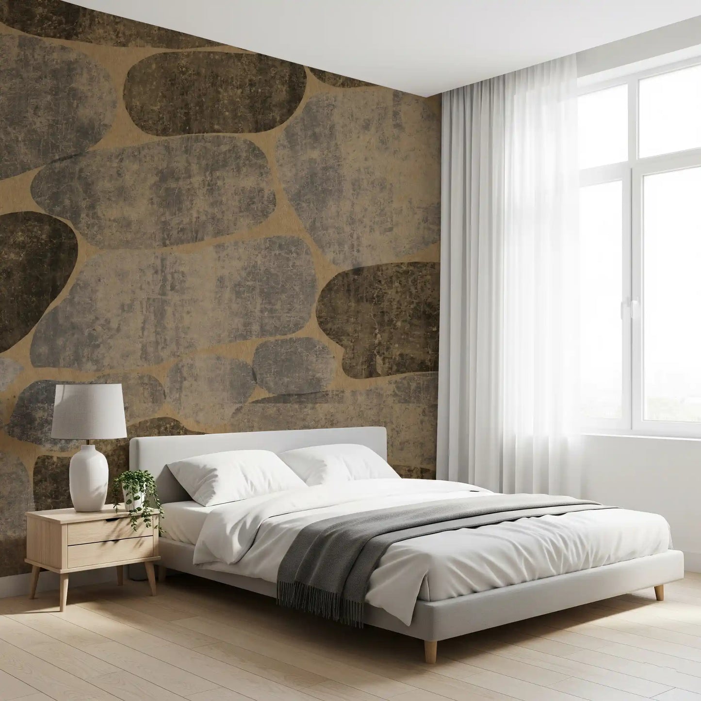 Rustic Earth Cobblestone Stone Wallpaper Wall Mural