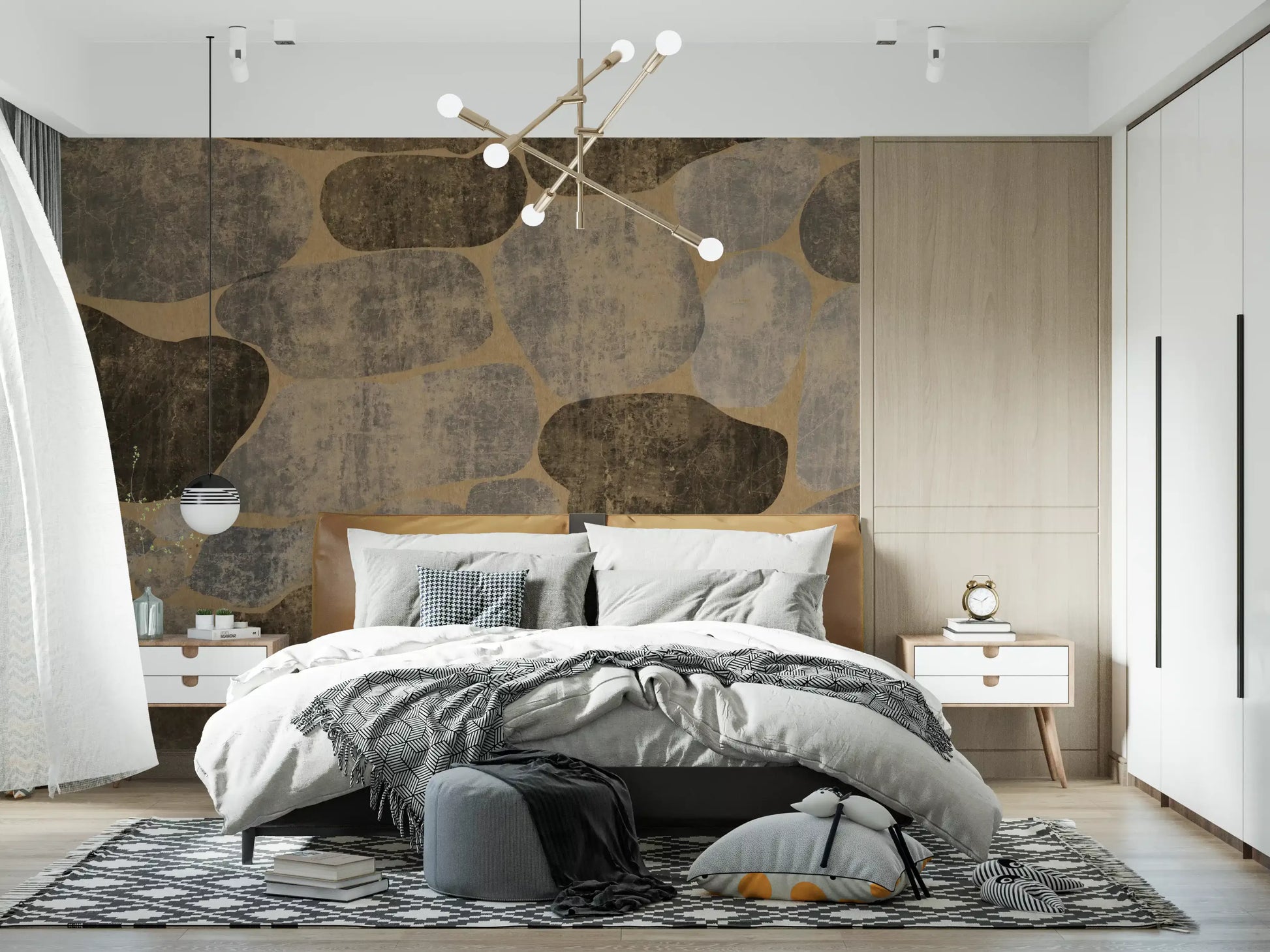 Rustic Earth Cobblestone Stone Wallpaper Wall Mural