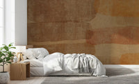 Earthy Terracotta Abstract Layered Wall Mural Wall Mural
