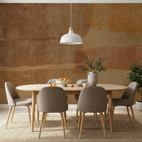 Earthy Terracotta Abstract Layered Wall Mural Wall Mural
