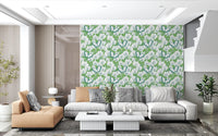 Botanical Orchid Garden with Butterflies 2 Wallpaper⁠