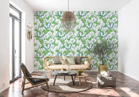 Botanical Orchid Garden with Butterflies 2 Wallpaper⁠