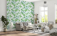 Botanical Orchid Garden with Butterflies 2 Wallpaper⁠