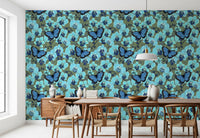 Botanical Orchid Garden with Butterflies 4 Wallpaper⁠