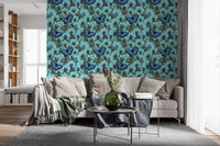 Botanical Orchid Garden with Butterflies 4 Wallpaper⁠