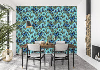 Botanical Orchid Garden with Butterflies 4 Wallpaper⁠