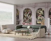 Vintage Architectural Botanical Arches Wall Mural