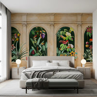 Classical Archways Exotic Botanical Wall Mural Wall Mural