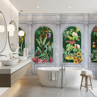Orangerie Arches Tropical Botanical Wall Mural Wall Mural